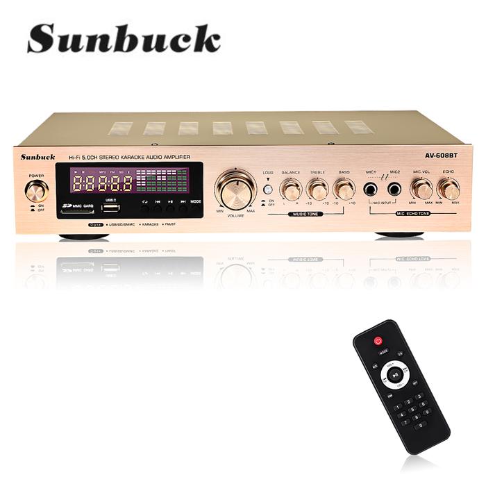 SUNBUCK 2000W 220V 110V bluetooth5.0 Audio Power Amplifier Home Theater Amplifiers Audio with Remote
