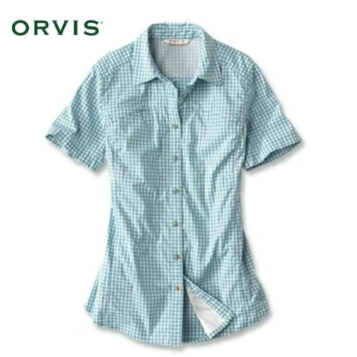 Kemeja Orvis River Guide (Warna Toska Size XL) Wanita Tangan Pendek