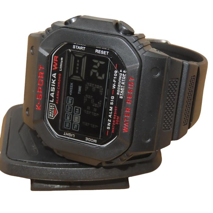 Jam Tangan Lasika K-Sport Water Resist Sporty Pria Dewasa WR 30 mm - Kaca Karet Watches