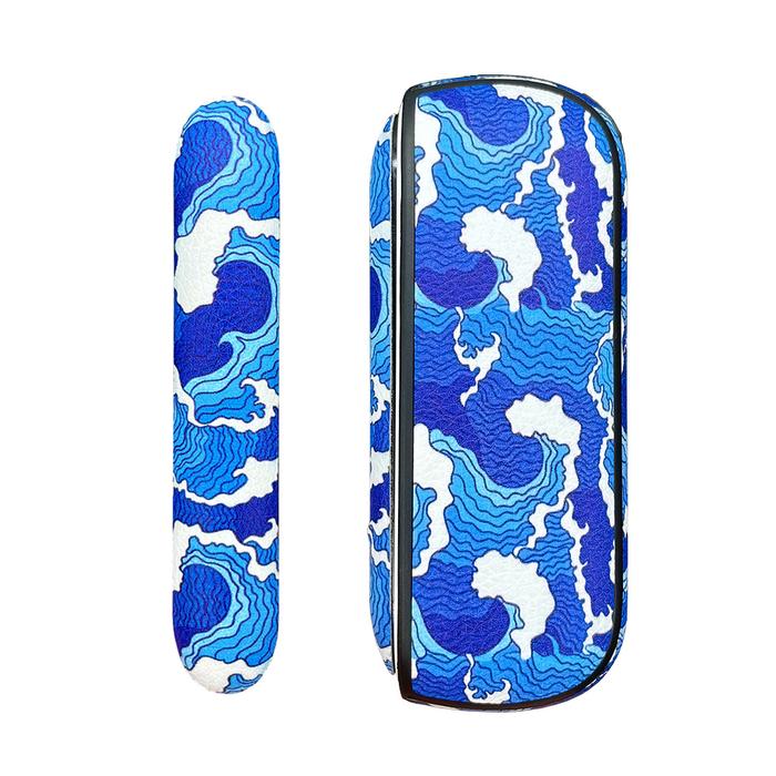 5 Patterns Print PU Leather Case for IQOS 3 Duo With Side Door Cover