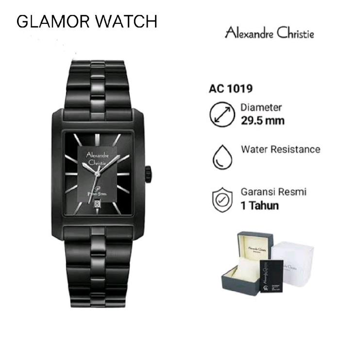 Alexandre Christie 1019 Rantai full black cowok original