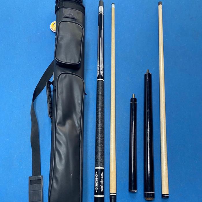 Stick billiard Bull ea series platinum udh ganti tip , tas akusara 2x2 , jumpbreak custom masih mu