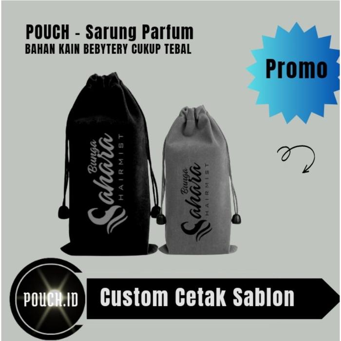 Ready- ( 500 pcs - CUSTOM CETAK SABLON ) SARUNG PARFUM KOTAK 30 ML/50 ML/100 ML