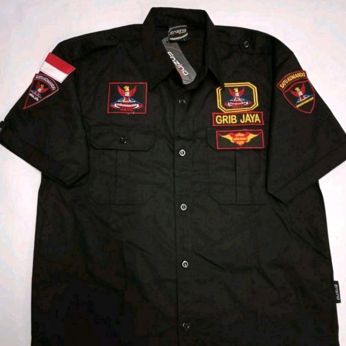 SERAGAM KEMEJA CUSTOM LOGO FULL BORDIR