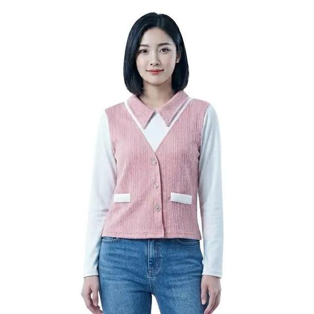 Hanami Preppy Blouse Wanita Set 2in1 Premium Soft