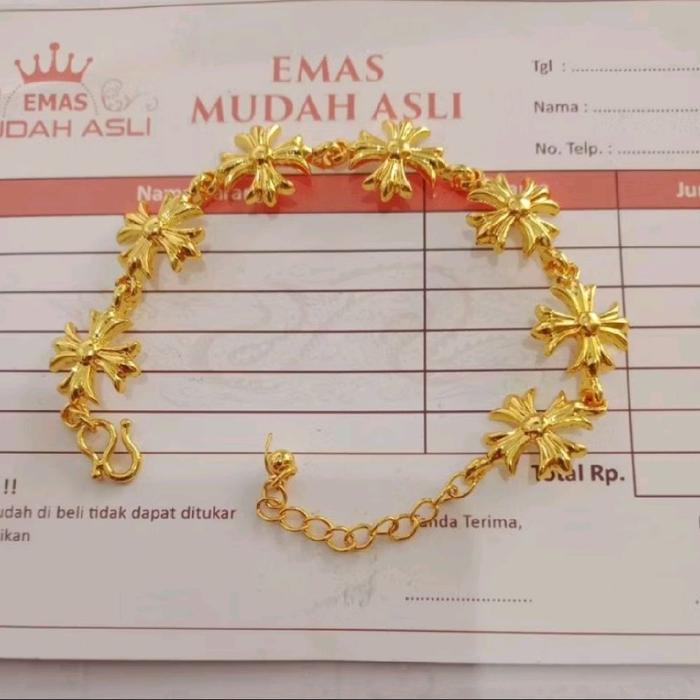 gelang emas mudah 20gr kadar17.7 free surat