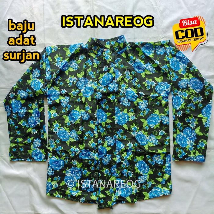 Baju adat / Baju Surjan bunga / surja jaranan / surjan celeng / surjan kuda lumping / Kemeja pria Su