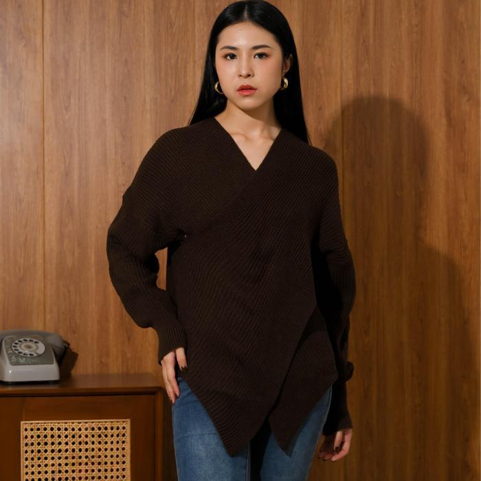 SUETERCLOTH - Irene Sabrina Sweater Premium / Sweater   Basic / Knit Top Wanita / Sabrina Top Knit B