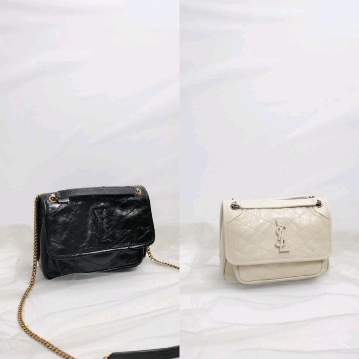 Saint Laurent YSL Baby Niki Crinkled Leather