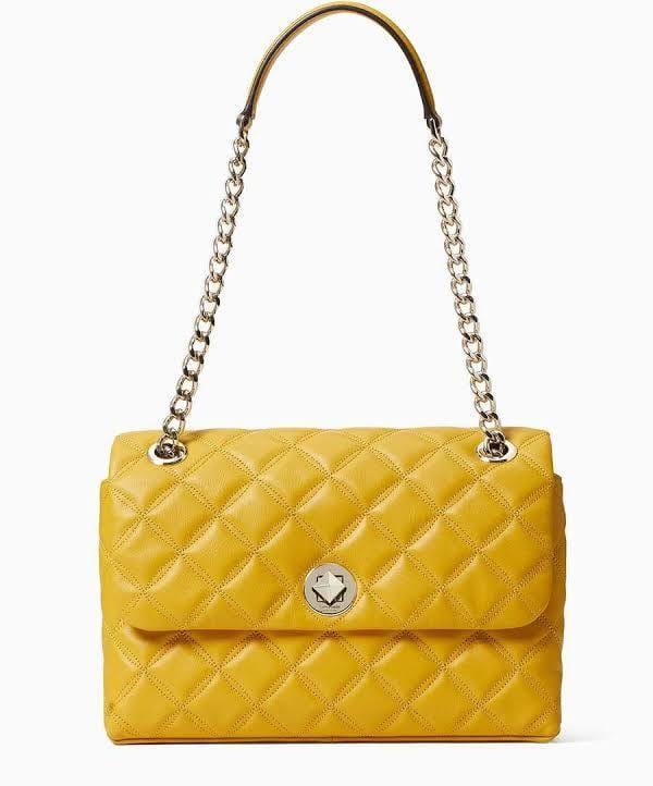 Tas KS WKRU7076 Natalia Medium Flap Crossbody Golden Yallow (718)
