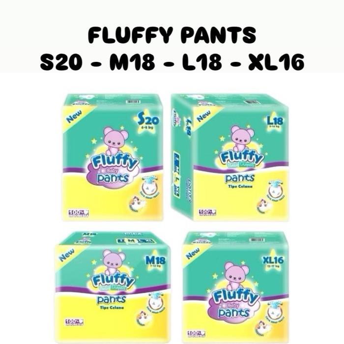 [PAKET 1 BALL] FLUFFY BABY PANTS FLUFFY POPOK BAYI CELANA MINI SIZE