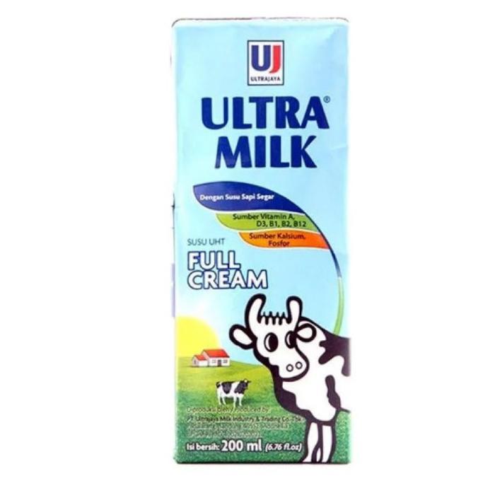 Ultra Milk Susu UHT Full Cream 200 ml / 1 dus