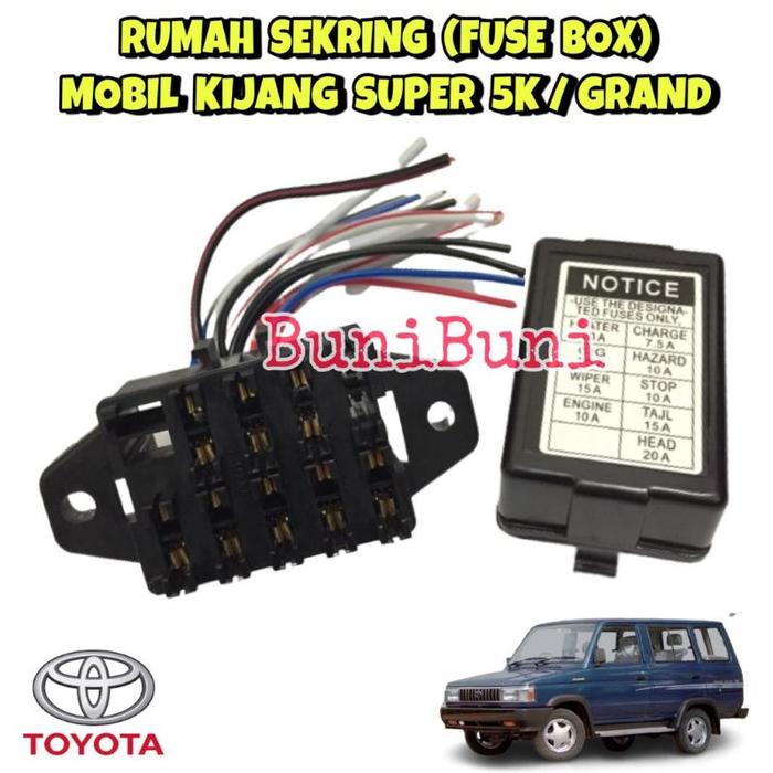 WHYN!! Fuse Box / Rumah Sekring Sikring Mobil KIJANG Super 5K / Rover Dan KIjang Grand Universal