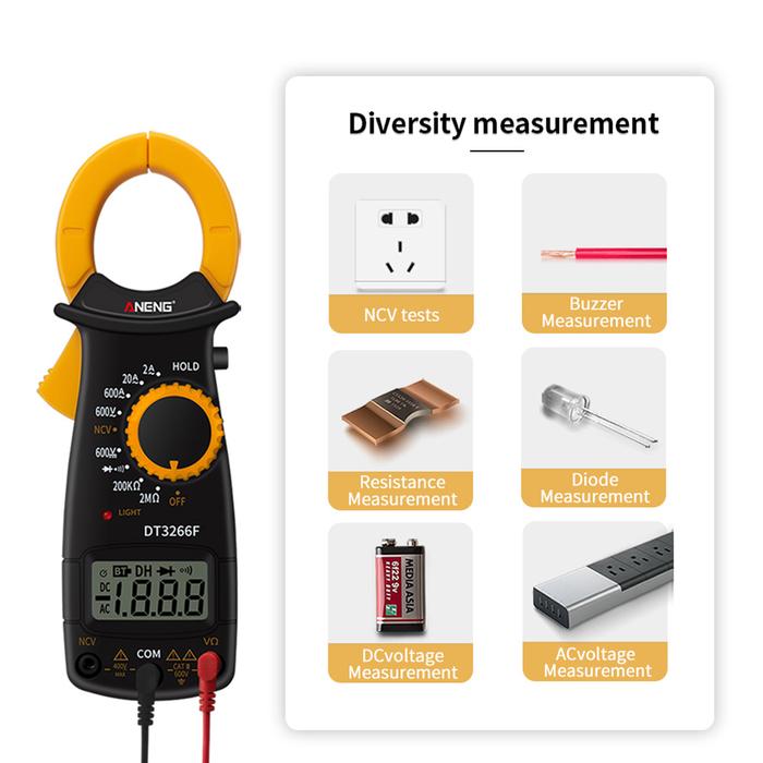 ANENG DT-3266F Digital Amper Clamp Meter Multimeter NCV Current Clamp