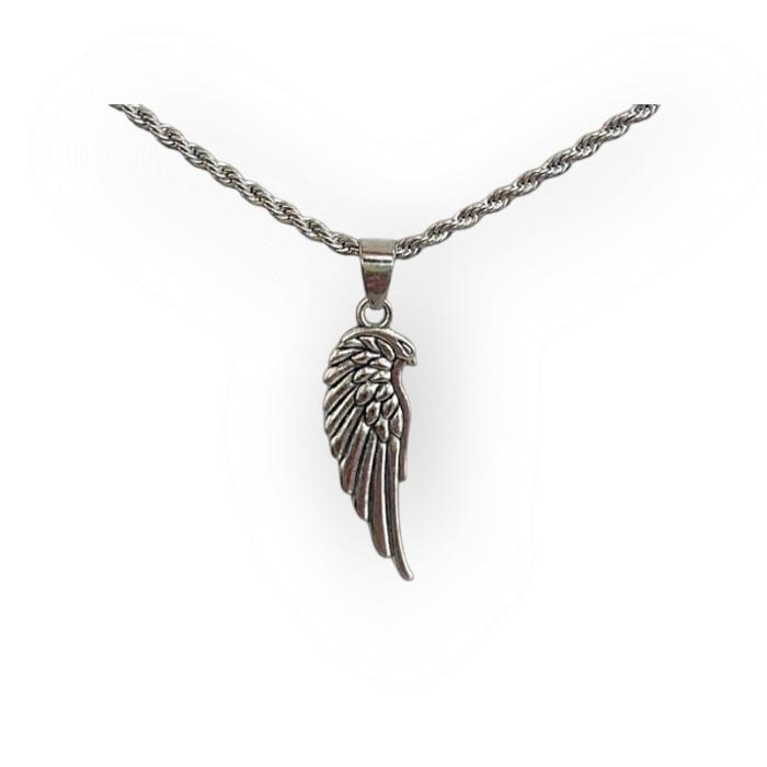 Kalung Rantai Titanium Silver Tahan Karat Elegan Aksesori Perhiasan Pria Wanita dengan Gantungan Say