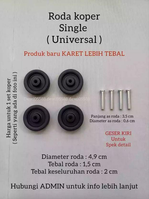 Roda replacement koper, Roda putar 360, Roda lojel karet, Roda singgel universal