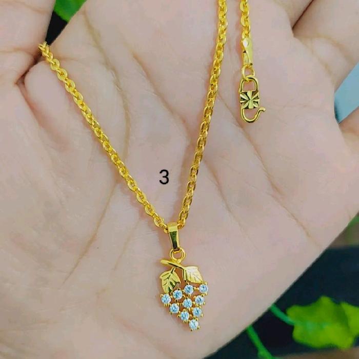 Kalung ANGGUR BATU 45cm Kode KL187-YA30-900-70