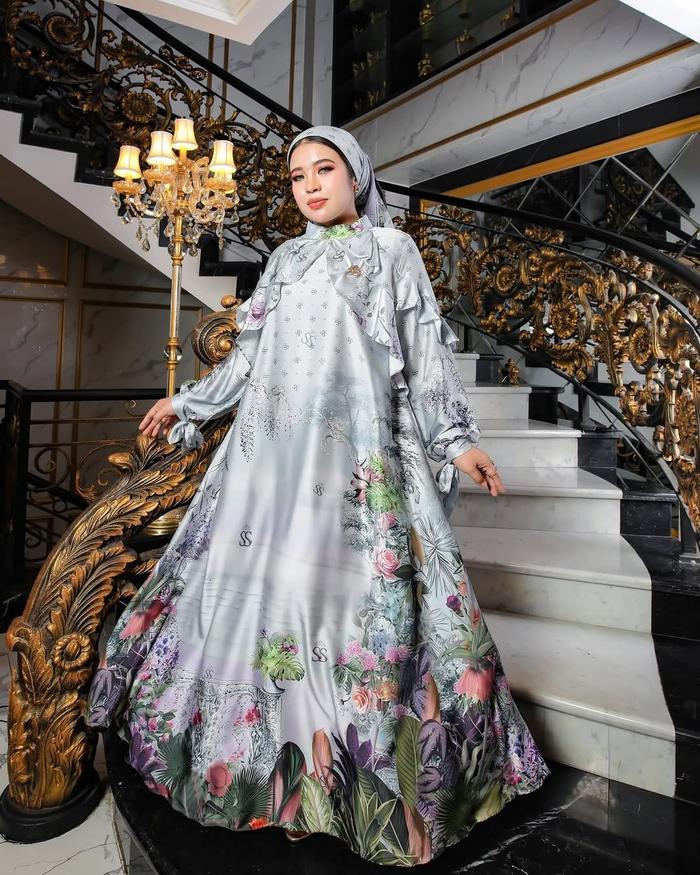 Gamis Printing Lukis by Shellasaukia  Gamis Muslim Wanita Maxi