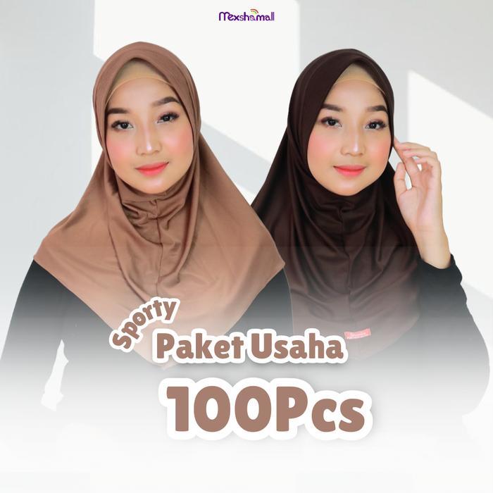 Paket Usaha Hijab Standar Shamira Sporty Hamidah Nadira Serut Jokowi Get 100 Kerudung Muslim Nyaman 