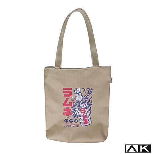 Tote Bag Canvas Motif OISHII Resleting Totebag Kanvas