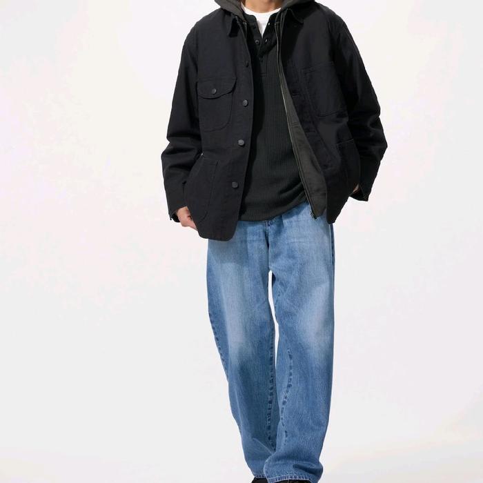 Celana Jeans Baggy Lurus Potongan Lebar Wide Straight Pants Pria UNIQLO ORIGINAL Jastip