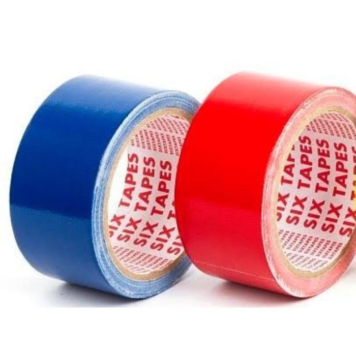 Lakban Kain Sixt Tape Warna /Lakban Jilid / Pengepakan 2 inc