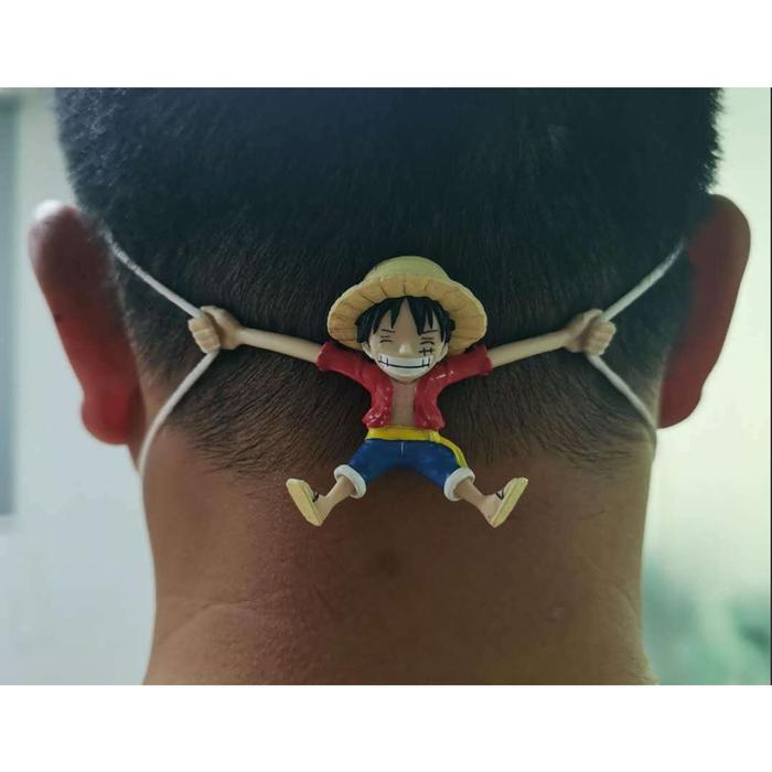 Boneka Anime One Piece Luffy Pelindung Telinga Anti Slip Painless