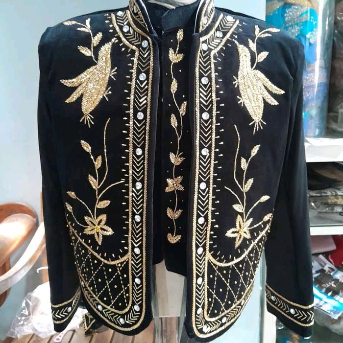 Grosir Beskap Press Bahan Bludru Payet Jepang Murah
