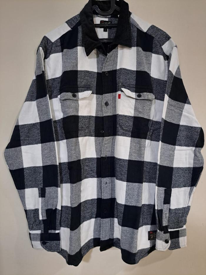 Levis Fresh Leaves X Justin Timberlake Jackson Worker Flannel Shirt / Kemeja Kotak - Kotak Pria size