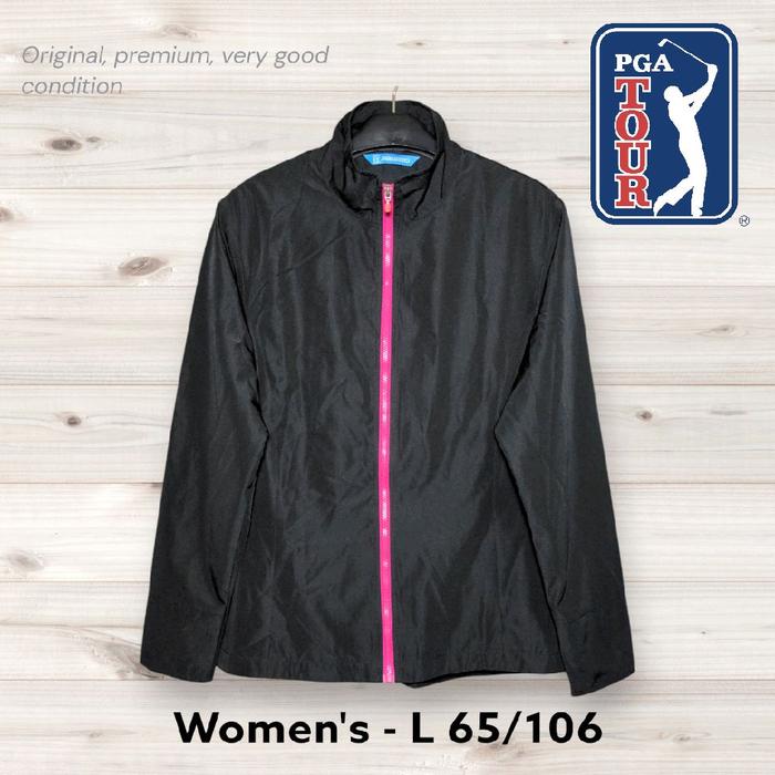 PGA Tour Original Golf Jacket Olahraga Tracktop Size M L  Wanita
