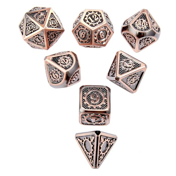 Top!-Metal Dice Set Polyhedral Metal Dice Metal DND Dice