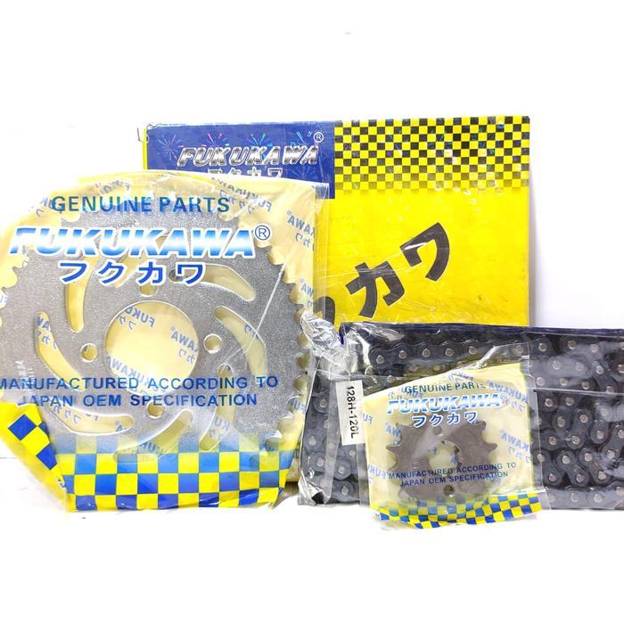 Gearset Girset Gear Rantai Satria Fu 2005 2012 Old Oem Japan Fukukawa #Gratisongkir