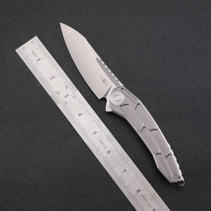 TWOSUN TS45 D2 steel titanium  handle folding knife  ball bearing