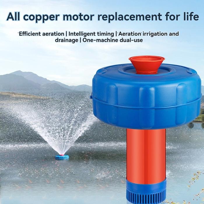 220V Irrigation Pump High Quality Fish Pond Drainage Pump Shrimp Pond Floating Water Pump Garden Aer