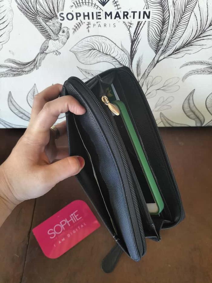 Sophie Martin Paris Dompet Panjang Resleting Wanita Clarie Black Muat Hp Dan Koin Premium Wallet Ter