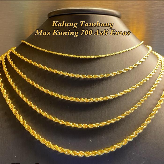 Kalung Tambang Mas Kuning Kadar 700 Asli Emas