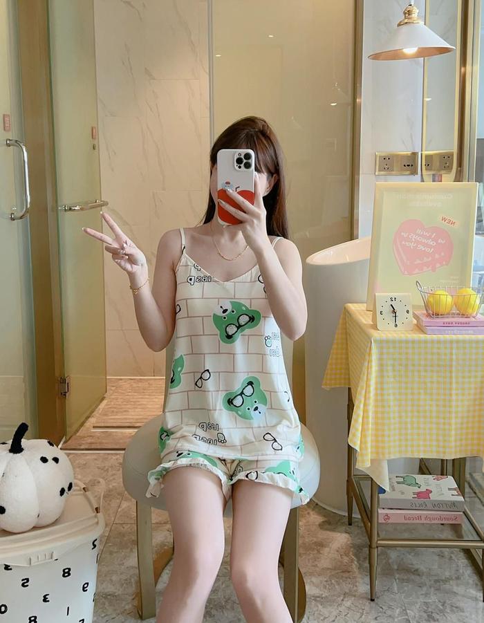 Piyama Sexi Cup Bra, lingerie, Baju tidur wanita HP piyama you can see celana pendek setelan tidur h