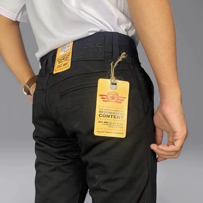 Celana Panjang Asli DLC063 Bahan Kanvas Tebal Halus Model Slim Fit Melar Nyaman Dipakai untuk Kegiat