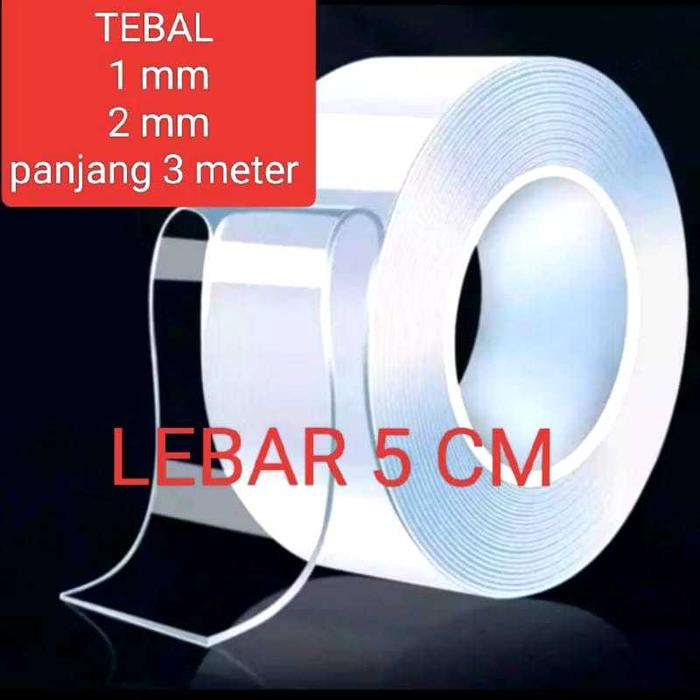 Double tape nano lebar 5cm original nano tape double tape super kuat