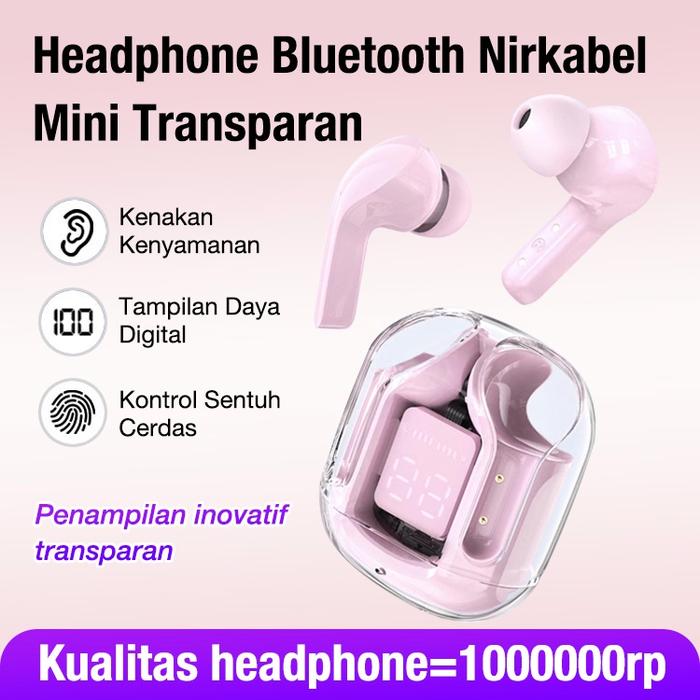 HW TWS Transparent Case Headset Bluetooth earphone bluetooth iphone android wireless Magnetic 5.0 HI