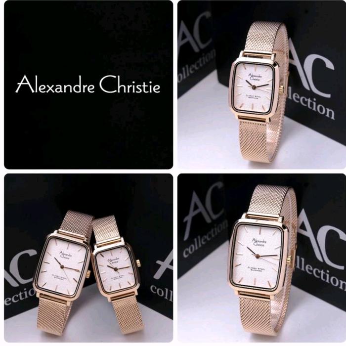Jam Couple ALEXANDRE CHRISTIE AC8699 Tali pasir analog