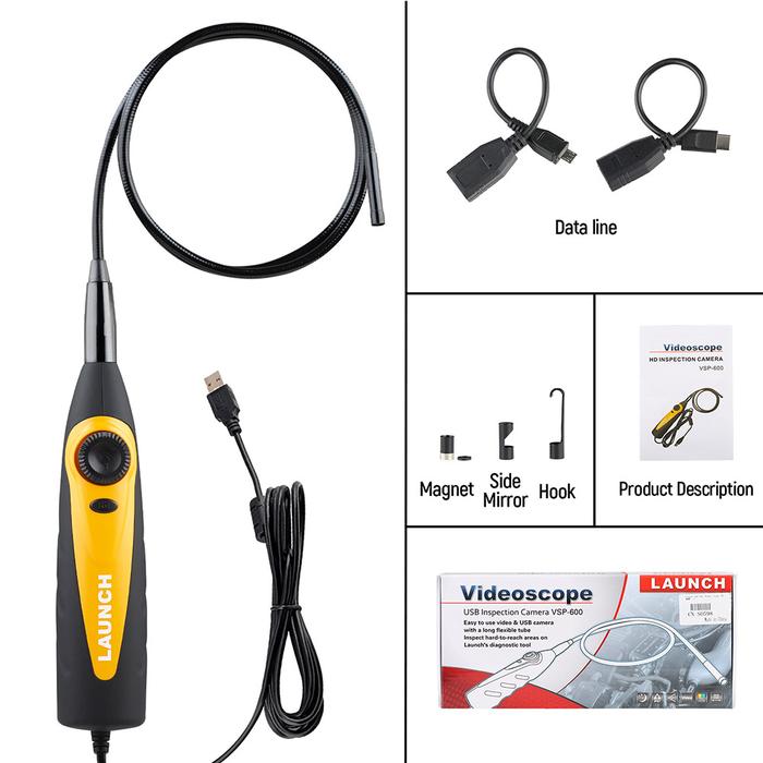 Launch X431 VSP-600 Video Scope Supports LAUNCH X-431 Scanners and