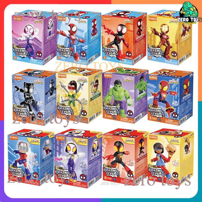 Figure Blokees Marvel Spider Man Gwen Miles Doctor Octopus Hulk Iron Man