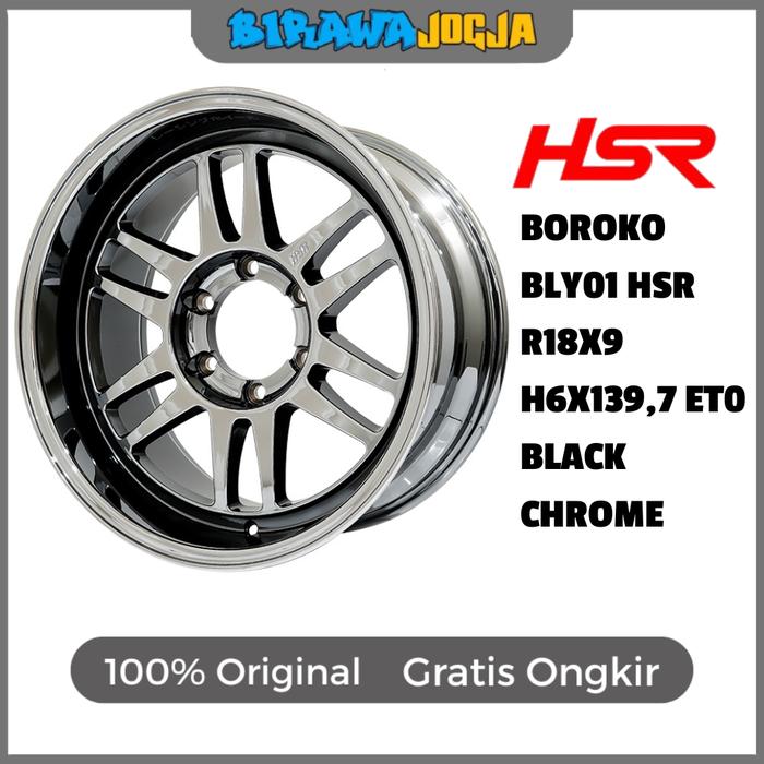 VELG MODEL RPF1 RING 18 BLACK CHROME UNTUK PAJERO FORTUNER HILUX PELEK ORI HSR BOROKO BLY01 R18