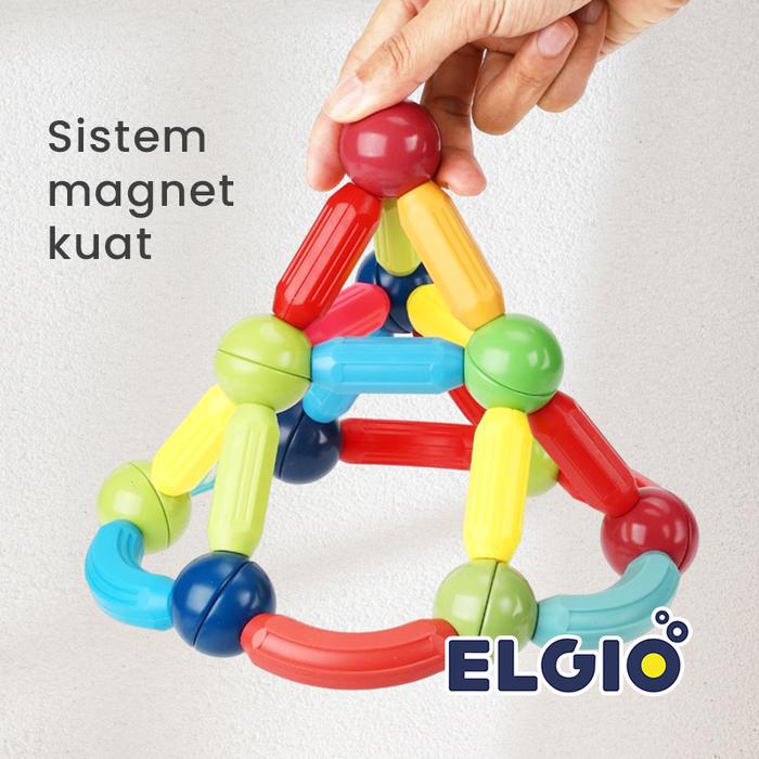 Mainan Magnet Anak DIY Stick Balls Magnetic Building Blocks