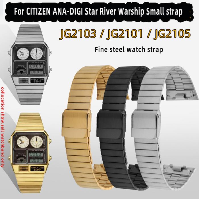 IMPORT New High quality watch strap For CITIZEN ANA-DIGI Star River Warship Small Block JG2103/2101/