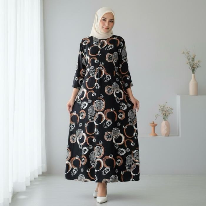 Istimewa Daster X-Tra Jumbo LD 130 Motif Kekinian Tangan 3/4 Rayon Premium Busui Bumil Kain Lembut -
