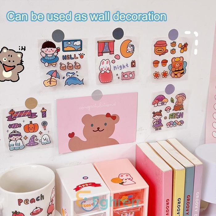 ✨EG-20 Lembar Stiker Anak Anak Lucu Kartun Sticker Momo Anti Air Untuk Dekorasi Notebook Diy Sticker