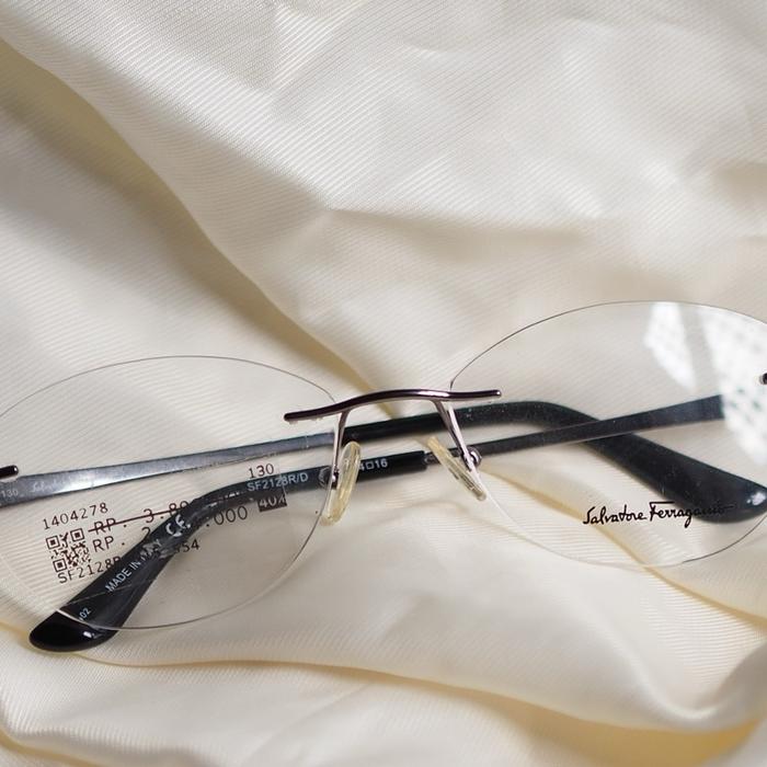Kacamata frame less salvatore ferragamo ladies new original