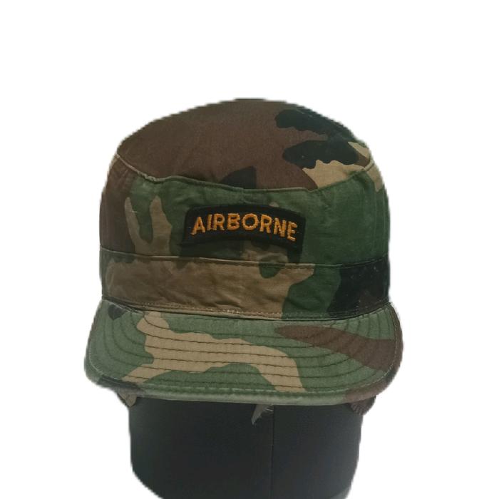 Topi Patrol US Army Emblem Pacth Bordir AIRBORNE CORPS Camo Woodland